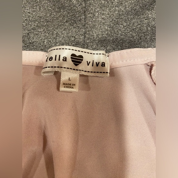 Stella Viva Women’s Zip Hoodie, Size Large, Color Pink\Grey - Picture 3 of 3
